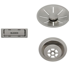 Набір декоративних елементів Blanco C-overflow та InFino® satin platinum 207406